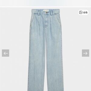 Denim Forum Light Wash Straight Leg Jeans